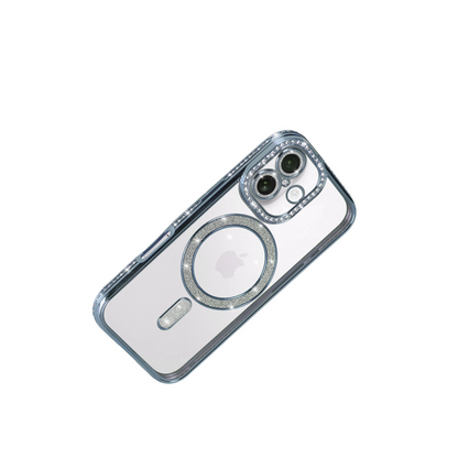 İphone 17 Joke Simli Magneticsafe Kılıf - Mavi
