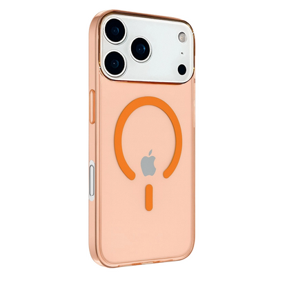 İphone 17 Pro Kılıf Pc Real Magsafe Kapak - Turuncu