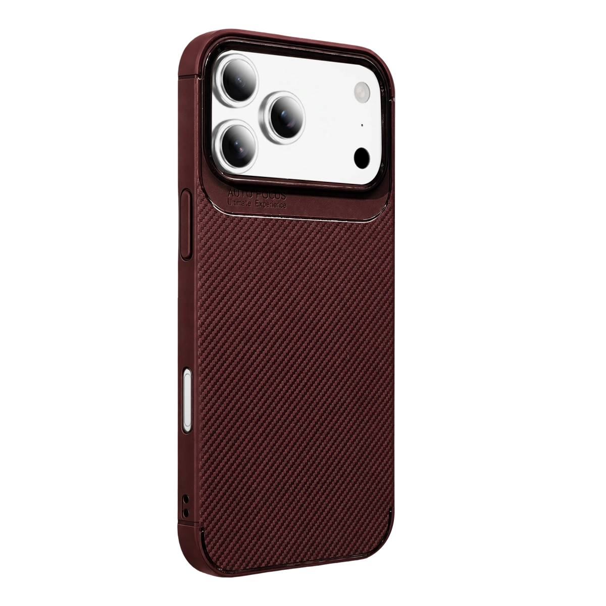 İphone 18 Pro Auto Focus Karbon Kapak - Bordo