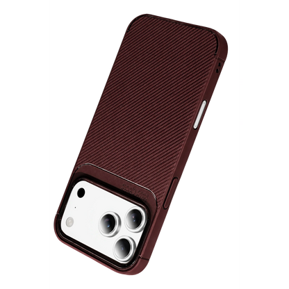İphone 18 Pro Auto Focus Karbon Kapak - Bordo