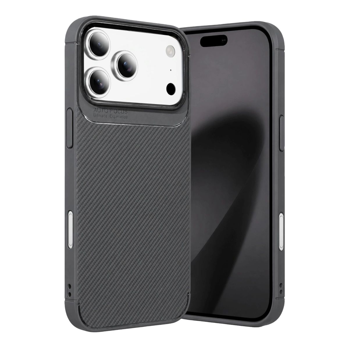 İphone 18 Pro Auto Focus Karbon Kapak - Gri