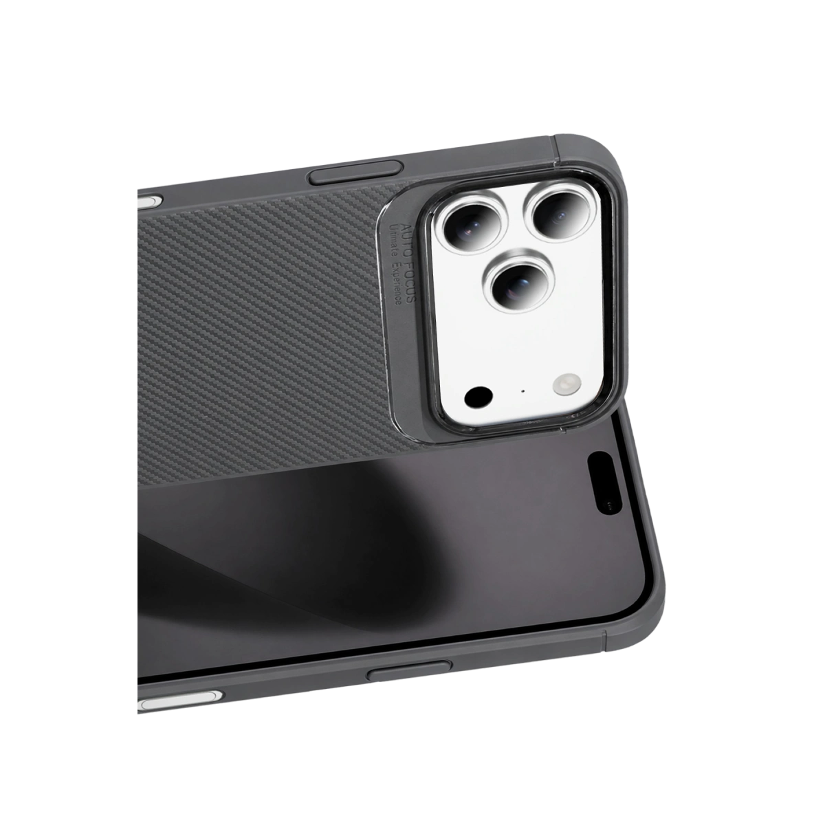 İphone 18 Pro Auto Focus Karbon Kapak - Gri
