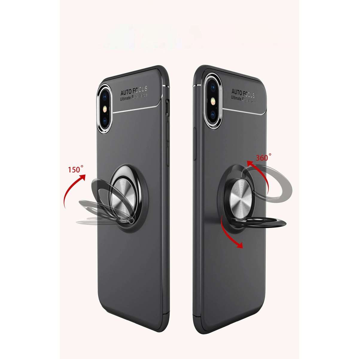 İphone Xs Max Kılıf Range Yüzüklü Silikon - Mavi