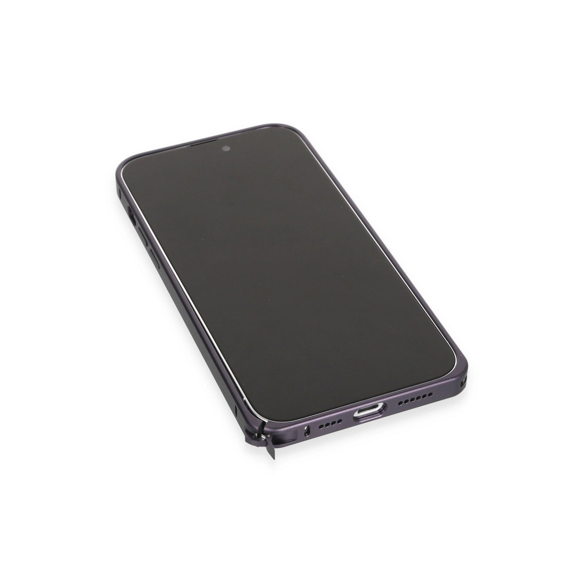 Joko İphone 14 Pro Kılıf Metal Bumper Magneticsafe Kapak - Derin Mor