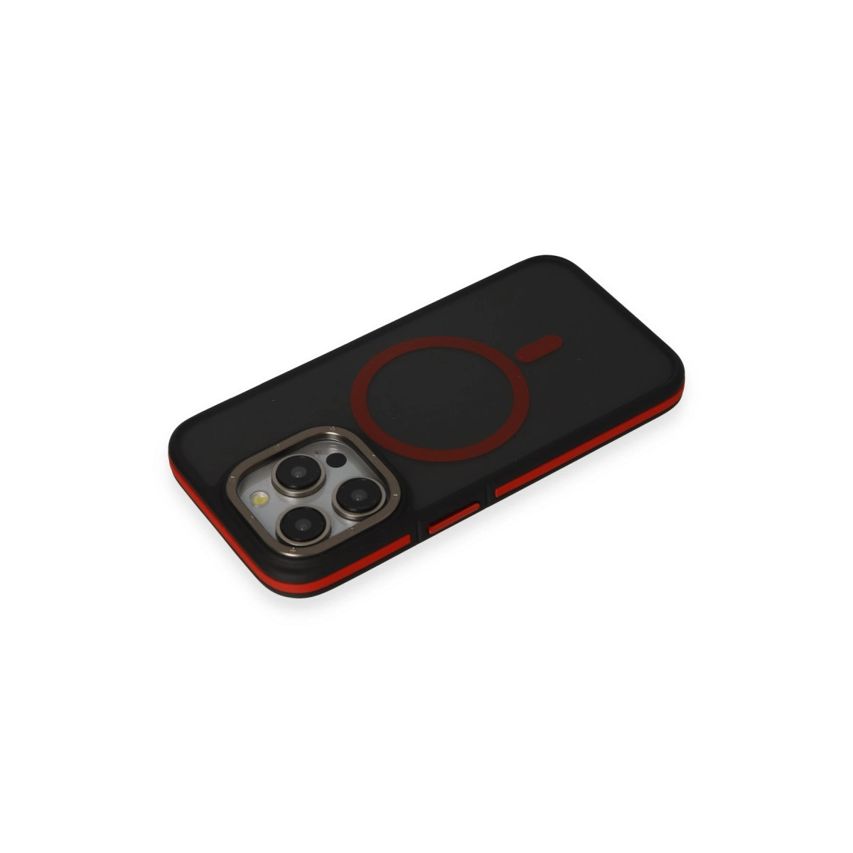 Joko İphone 14 Pro Max Kılıf Rocky Magsafe Kapak - Siyah-kırmızı