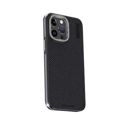 Joko İphone 15 Pro Max Kılıf Aramid 600d Kevlar Karbon Fiber Magsafe Kapak - Gri