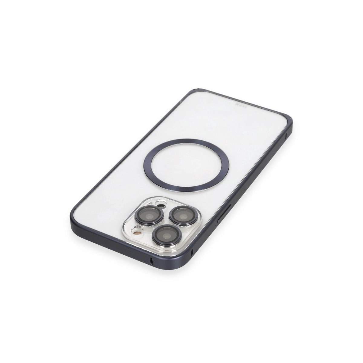 Joko İphone 15 Pro Max Kılıf Metal Bumper Magneticsafe Kapak - Lacivert