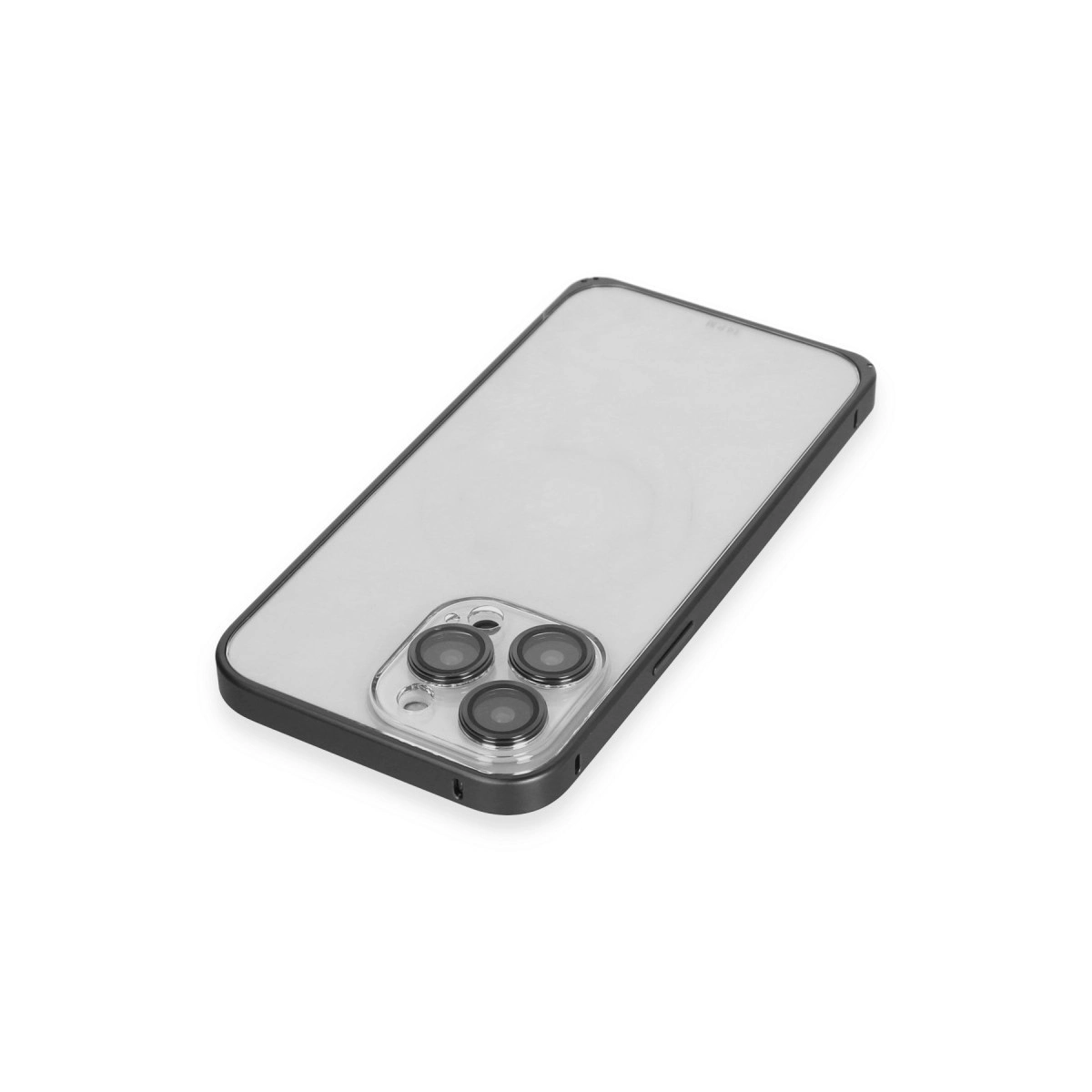 Joko İphone 15 Pro Max Metal Bumper Mat Kapak - Siyah