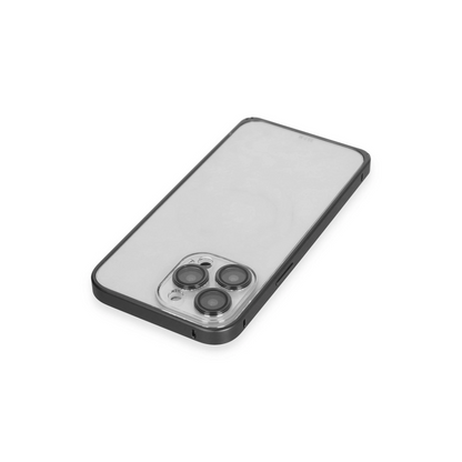 Joko İphone 15 Pro Max Metal Bumper Mat Kapak - Siyah