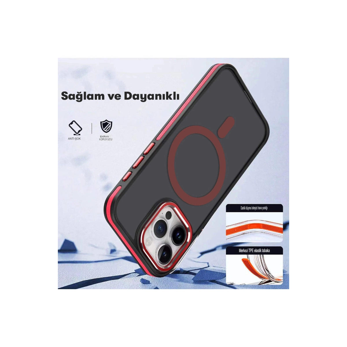 Joko İphone 15 Pro Max Winner Magsafe Kapak - Lacivert