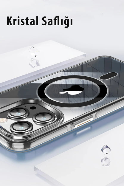Joko Apple iPhone 14 Pro Kılıf Crystal Magsafe Kapak - Siyah