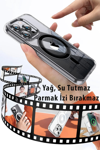 Joko Apple iPhone 14 Pro Kılıf Crystal Magsafe Kapak - Siyah