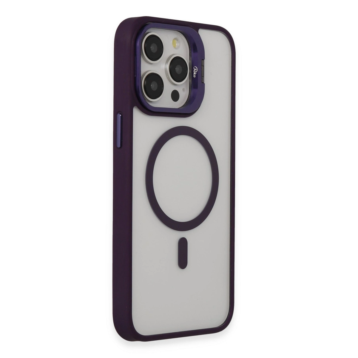 Joko İphone 14 Pro Kılıf Roblox Lens Magsafe Standlı Kapak - Derin Mor