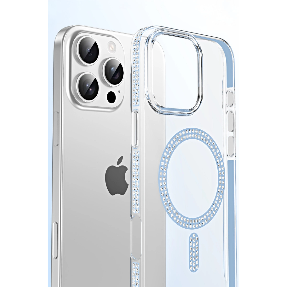 Joko İphone 14 Pro Max Move Taşlı Magsafe Kapak - Pembe