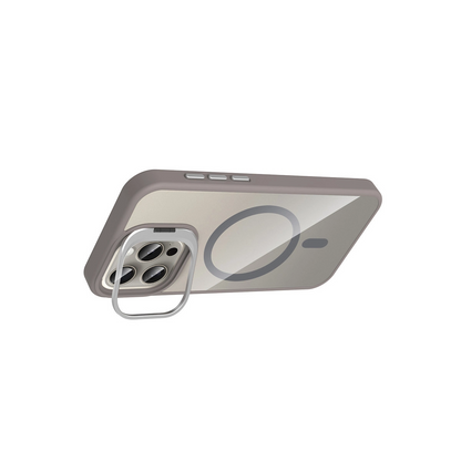 Joko İphone 15 Pro Max Remim Lensli Magsafe Standlı Kapak - Titan Gri