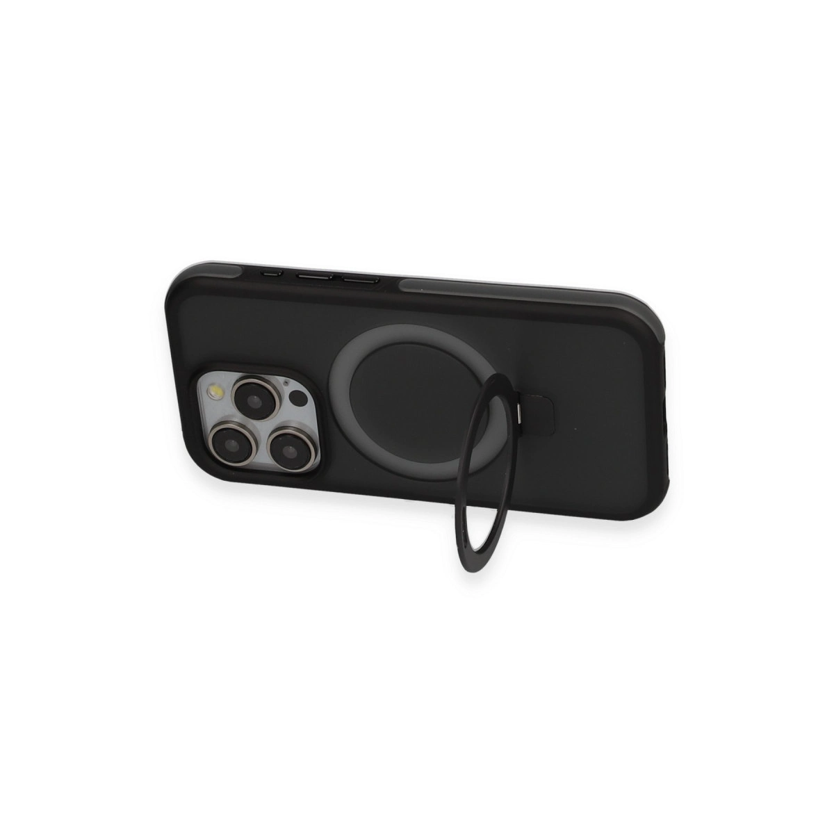 Joko İphone 15 Pro Max Zorda Airbag Magsafe Standlı Kapak - Siyah