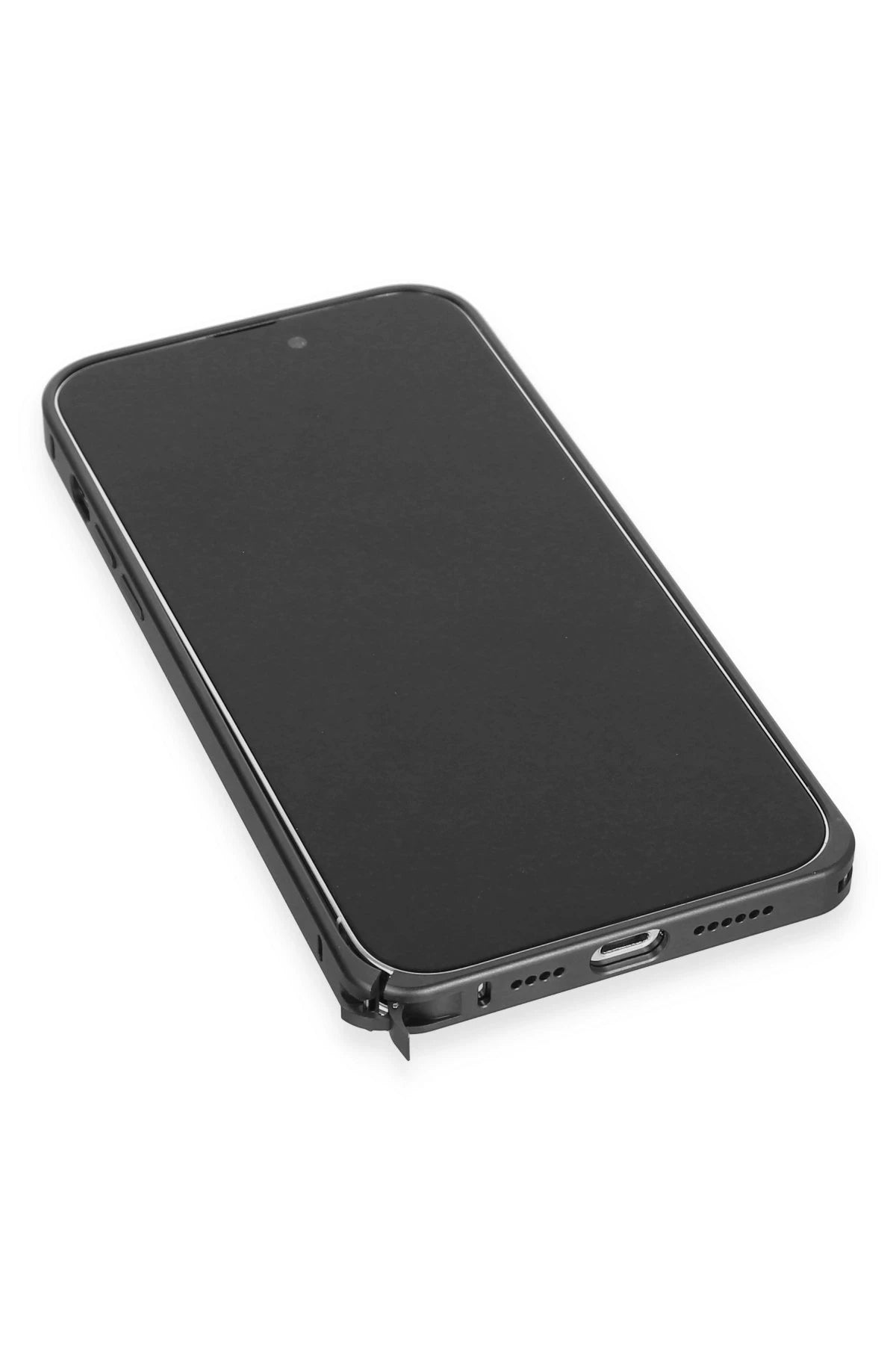 Joko Apple iPhone 15 Pro Metal Bumper Mat Kapak - Siyah