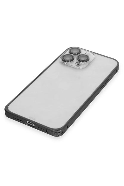 Joko Apple iPhone 15 Pro Metal Bumper Mat Kapak - Siyah