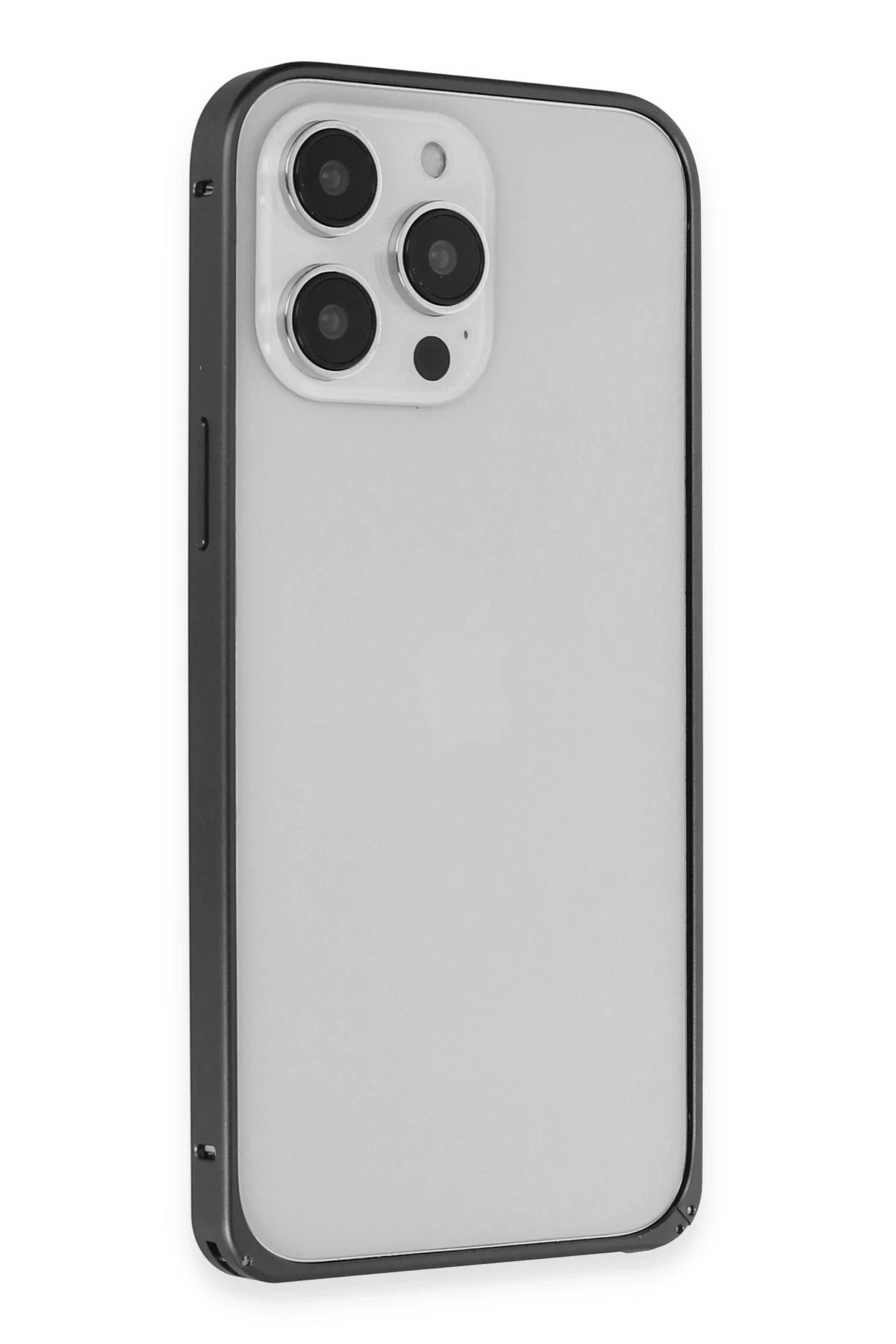 Joko Apple iPhone 15 Pro Metal Bumper Mat Kapak - Siyah