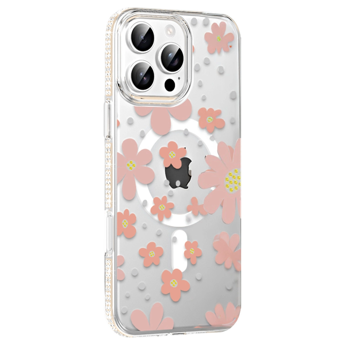 Joko İphone 16 Pro Floral Magsafe Kapak - Pembe