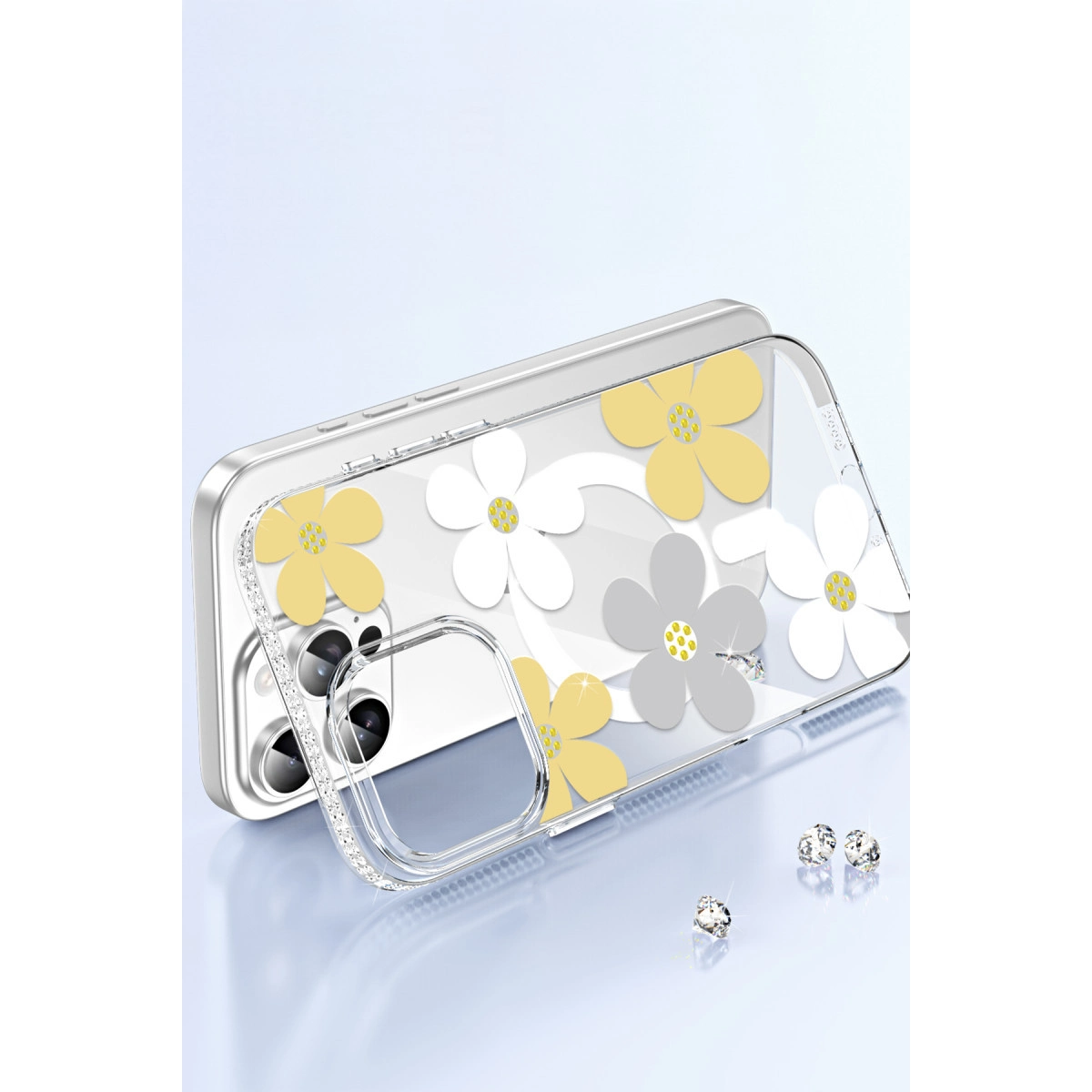 Joko İphone 16 Pro Floral Magsafe Kapak - Pembe