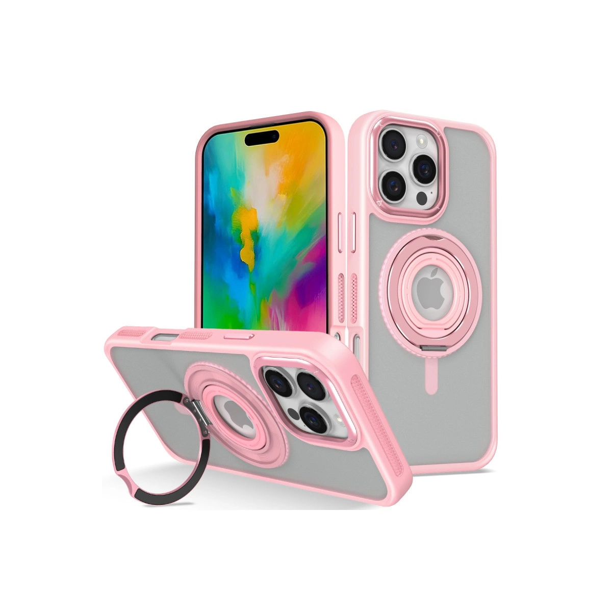 Joko İphone 16 Pro Max Banza Magsafe Standlı Kapak - Pembe