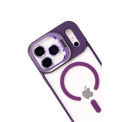 Joko İphone 17 Pro Max Remim Lensli Magsafe Standlı Kapak - Derin Mor