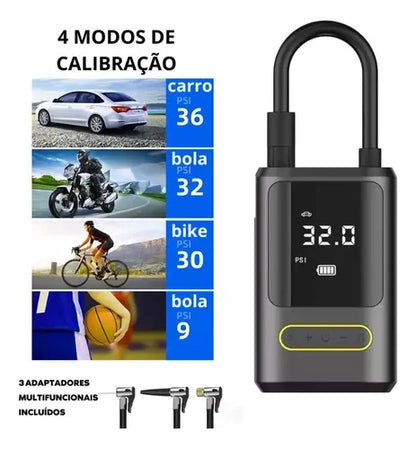 Kablosuz Oto Araç Mini 4000mAh 150 PSI Işıklı Oto Hava Kompresörü KA-760 (5643)