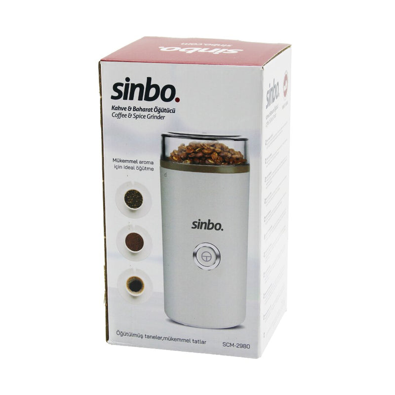KAHVE - BAHARAT ÖĞÜTÜCÜ MAKİNE 2 BIÇAKLI ÇELİK ÖĞÜTME HAZNESİ 70GR ÖĞÜTME AC MOTOR=180W SCM-2980 (5643)