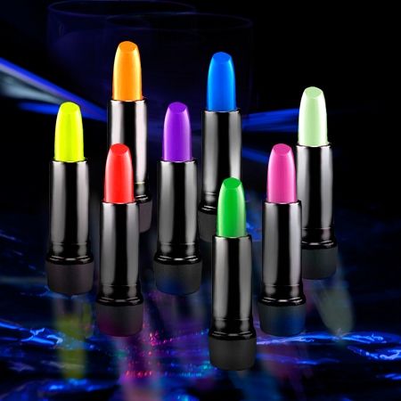 Karanlıkta Parlayan Yanan UV Neon Ruj Yüz Boyama 6 Adet 6 Renk (5643)