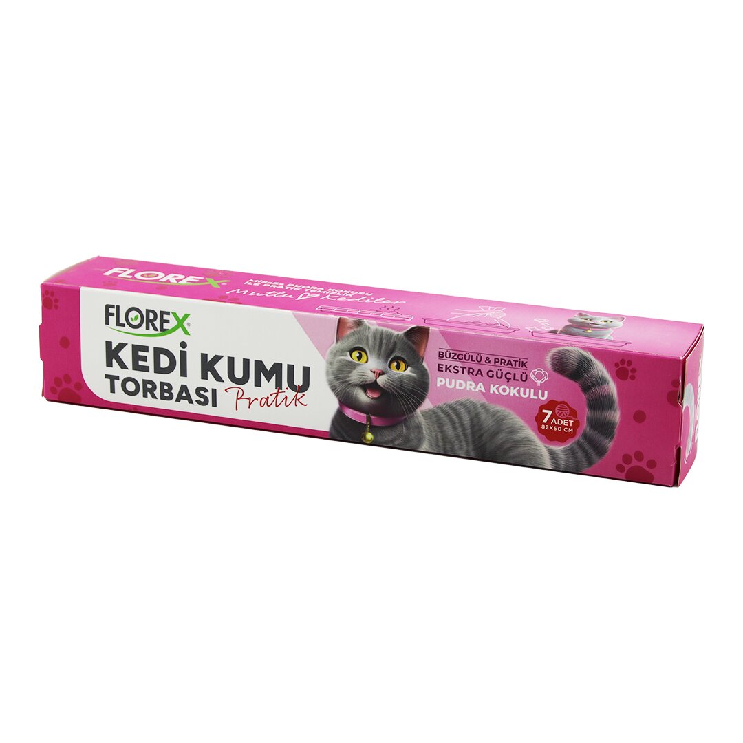 140 ADET KEDİ - EVCİL HAYVAN KUMU TORBASI PRATİK PUDRA KOKULU BÜZGÜLÜ - EXTRA GÜÇLÜ 82X50CM (5643)