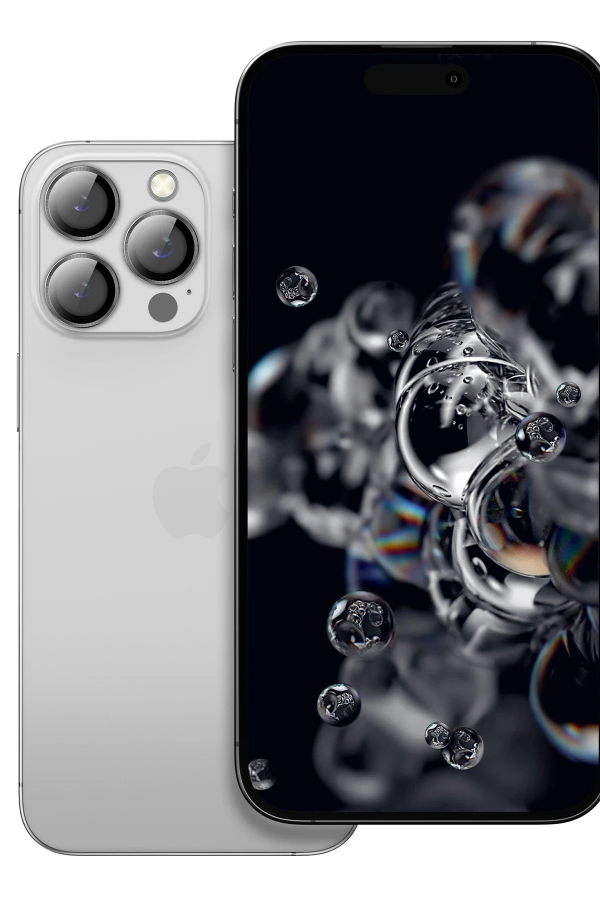 Keephone Apple iPhone 14 3D Spiral Alüminyum AR Kamera Lens Koruyucu - Siyah