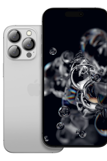 Keephone Apple iPhone 14 3D Spiral Alüminyum AR Kamera Lens Koruyucu - Siyah