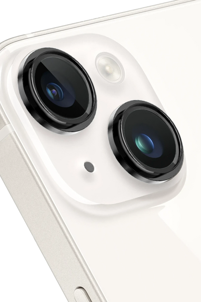 Keephone Apple iPhone 14 Capital Alüminyum AR Kamera Lens Koruyucu - Siyah
