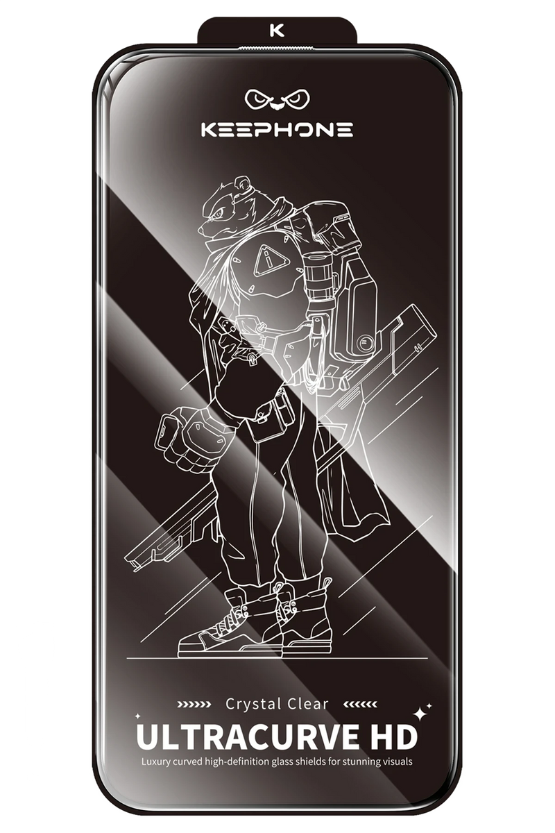 Keephone Apple iPhone 14 Plus UltraCurve HD 3D Cam Ekran Koruyucu - Siyah