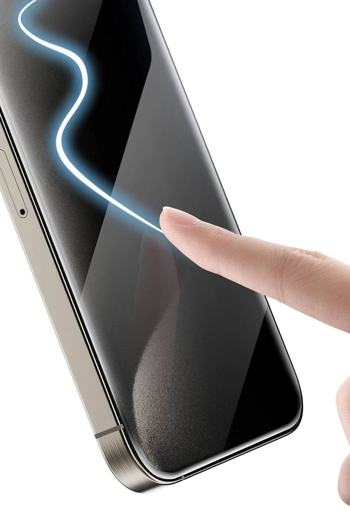 Keephone Apple iPhone 14 Plus UltraCurve Privacy 3D Cam Ekran Koruyucu - Siyah
