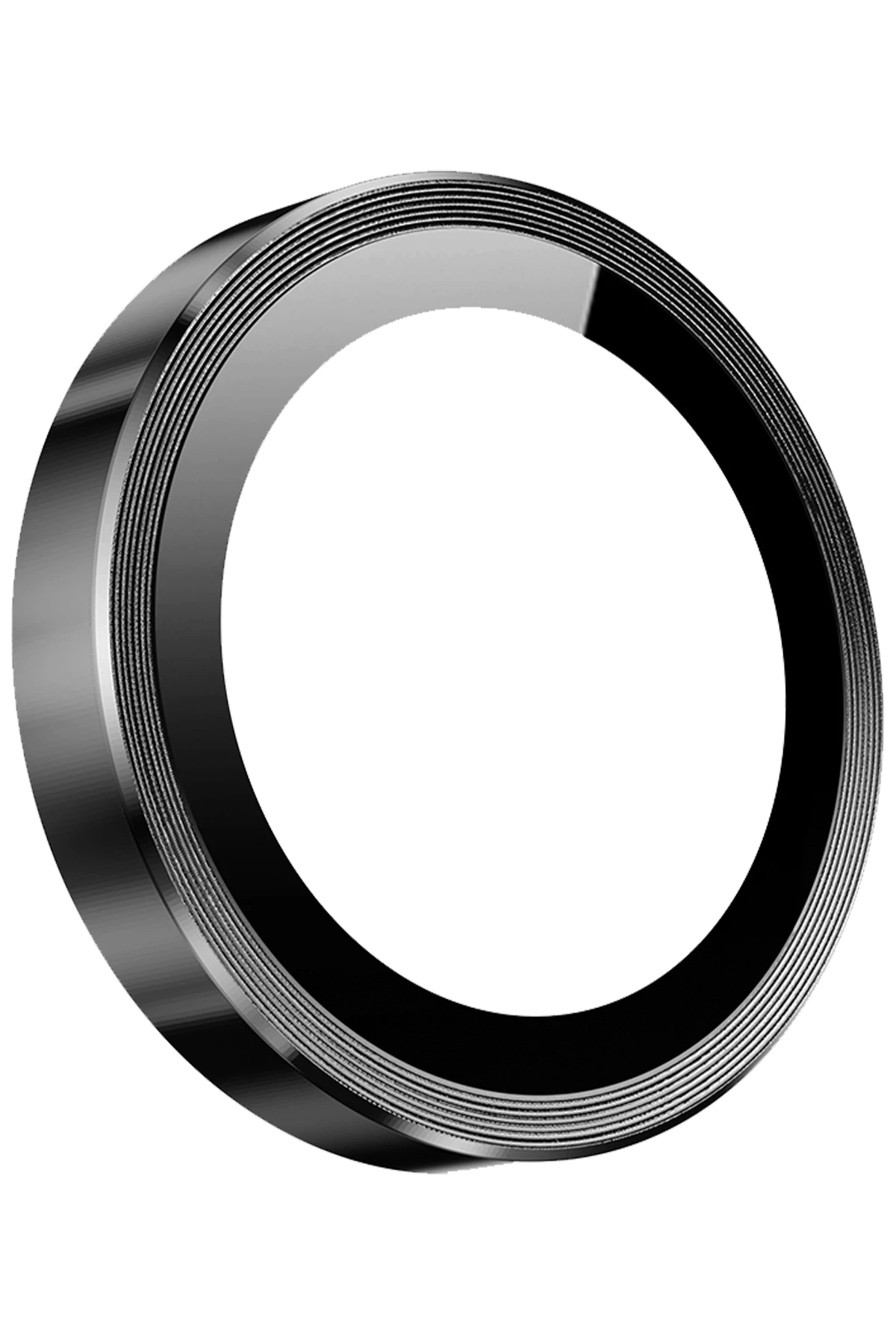 Keephone Apple iPhone 14 Pro Max 3D Spiral Alüminyum AR Kamera Lens Koruyucu - Siyah