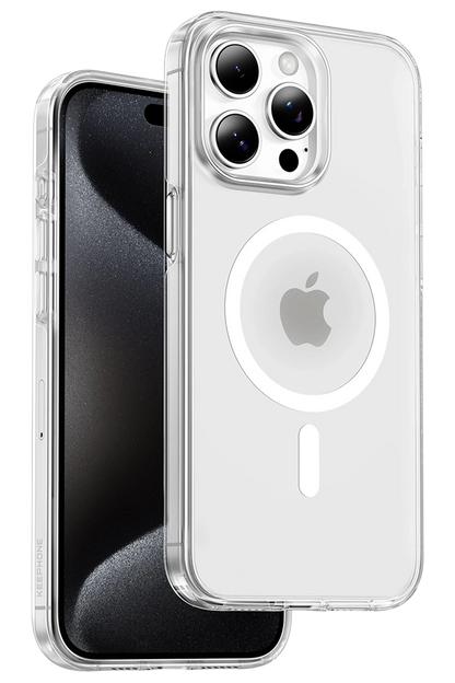 Keephone Apple iPhone 14 Pro Max Non Yellow Şeffaf Magsafe Kılıf - Şeffaf