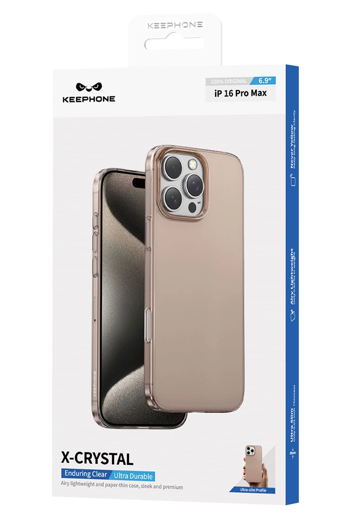 Keephone Apple iPhone 14 Pro Max X-Crystal Slim Kılıf - Şeffaf