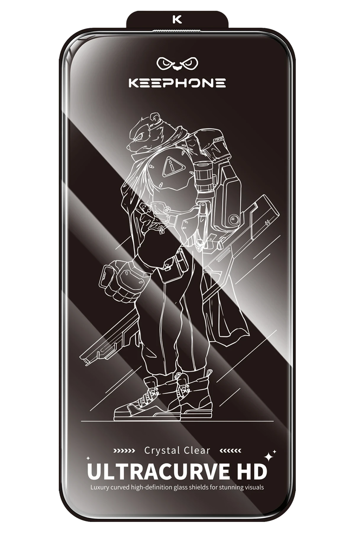 Keephone Apple iPhone 14 UltraCurve HD 3D Cam Ekran Koruyucu - Siyah