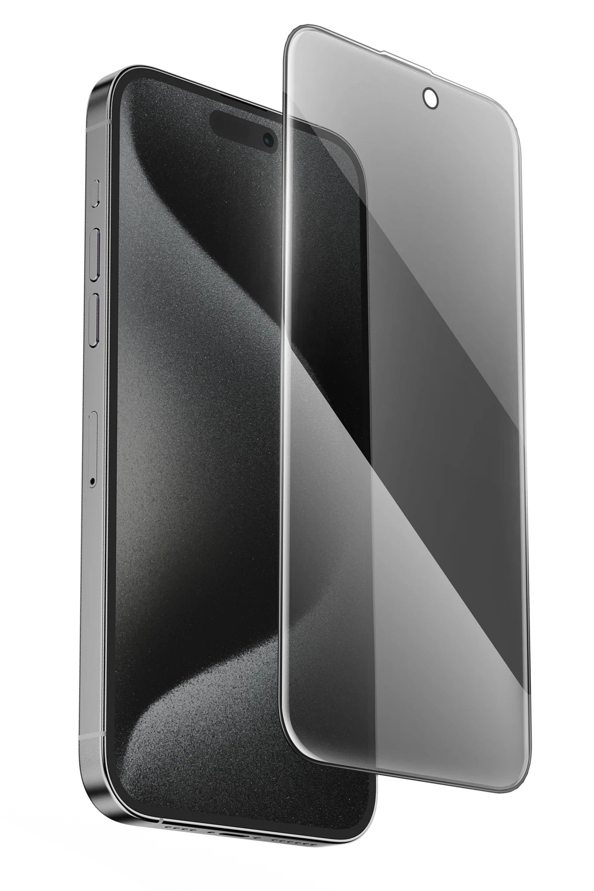 Keephone Apple iPhone 14 UltraCurve Privacy 3D Cam Ekran Koruyucu - Siyah