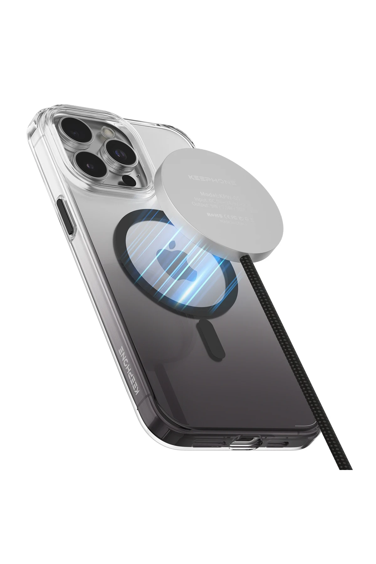 Keephone Apple iPhone 15 Pro Max Aurora Pro Magsafe Kılıf - Siyah