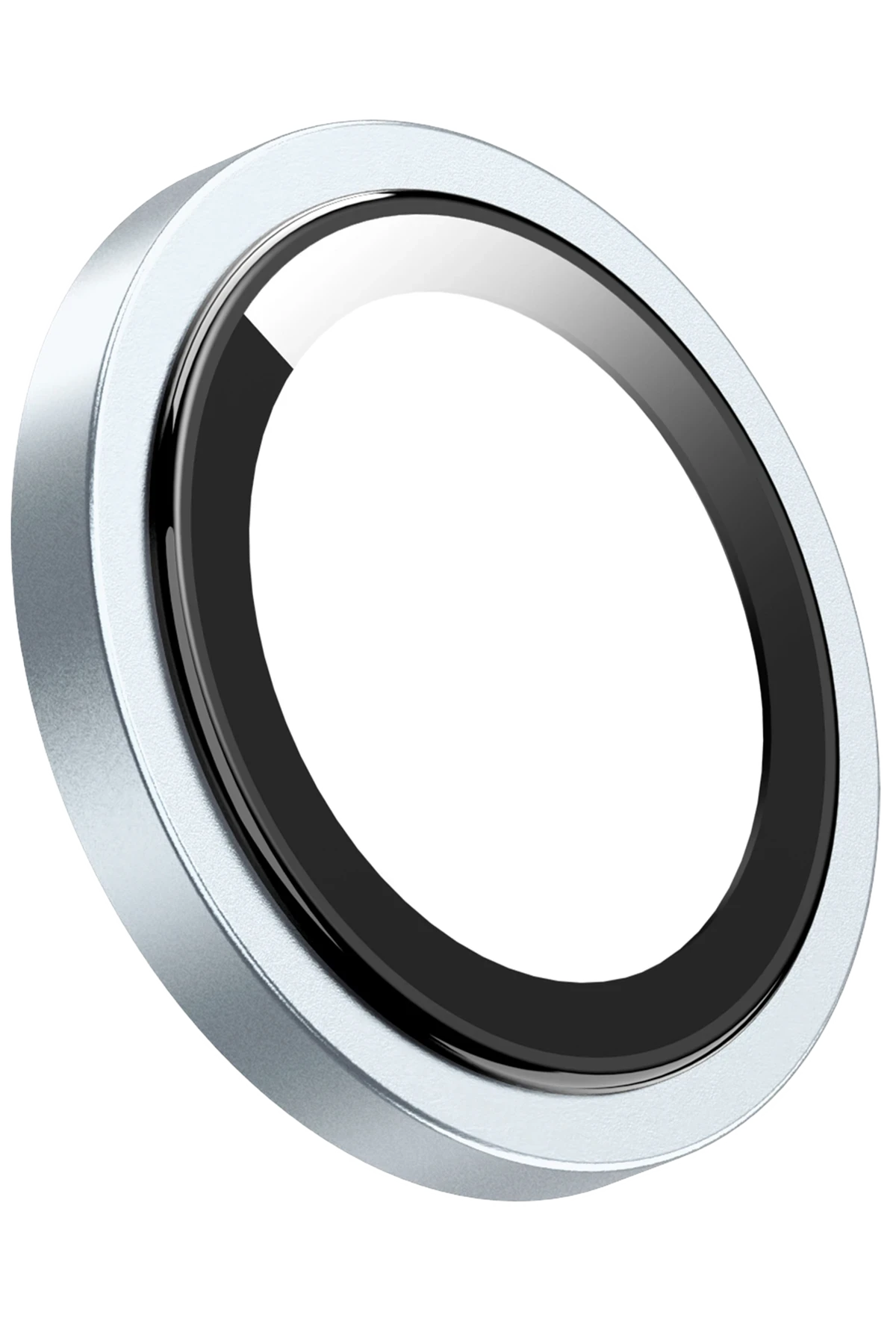 Keephone Apple iPhone 15 Pro Max Capital Alüminyum AR Kamera Lens Koruyucu - Mavi