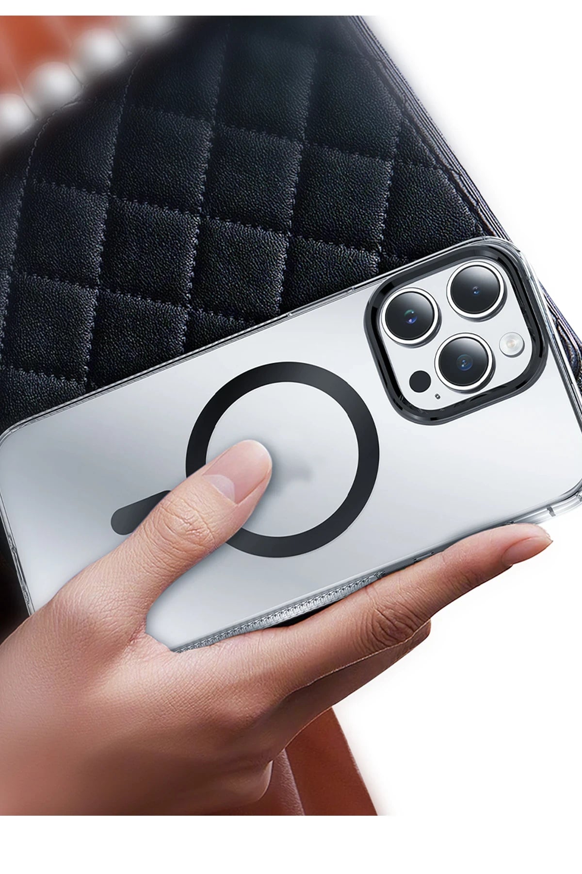 Keephone Apple iPhone 15 Pro Max Dazzle Pro Matte Magsafe Kılıf - Siyah