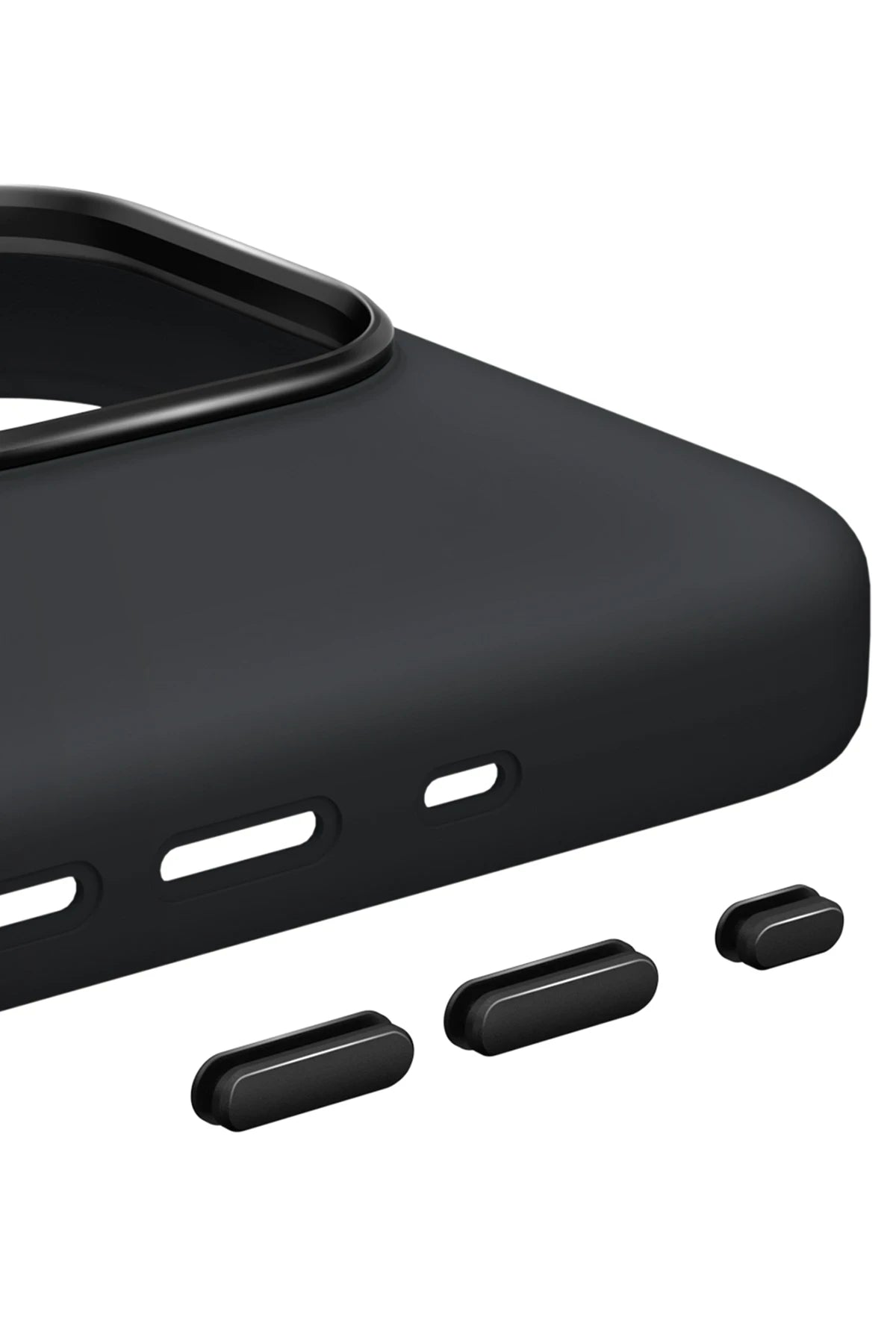 Keephone Apple iPhone 15 Pro Max Rosana Silikon Kılıf - Siyah