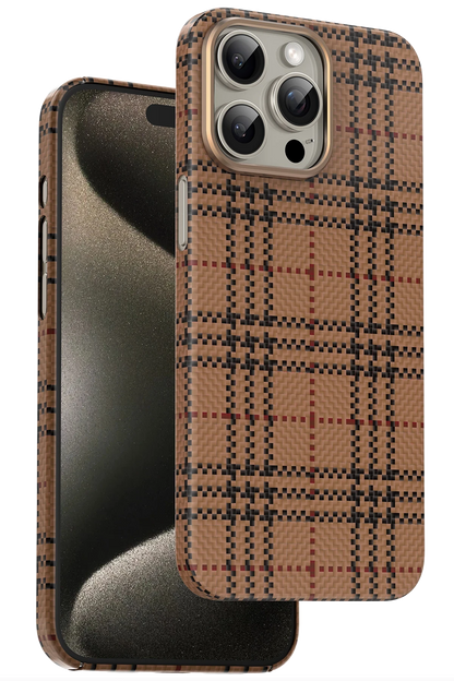 Keephone Apple iPhone 15 Pro Max Scots Kevlar Magsafe Kılıf - Çöl Titanyum