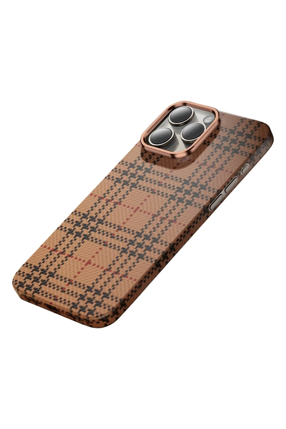 Keephone Apple iPhone 15 Pro Max Scots Kevlar Magsafe Kılıf - Çöl Titanyum