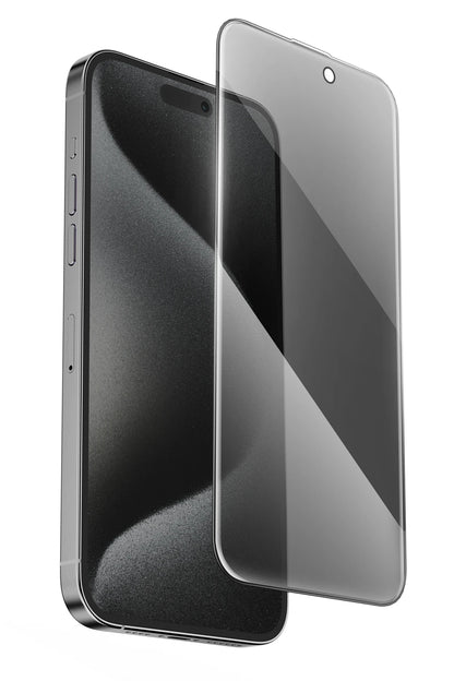 Keephone Apple iPhone 15 Pro Max UltraCurve Privacy 3D Cam Ekran Koruyucu - Siyah