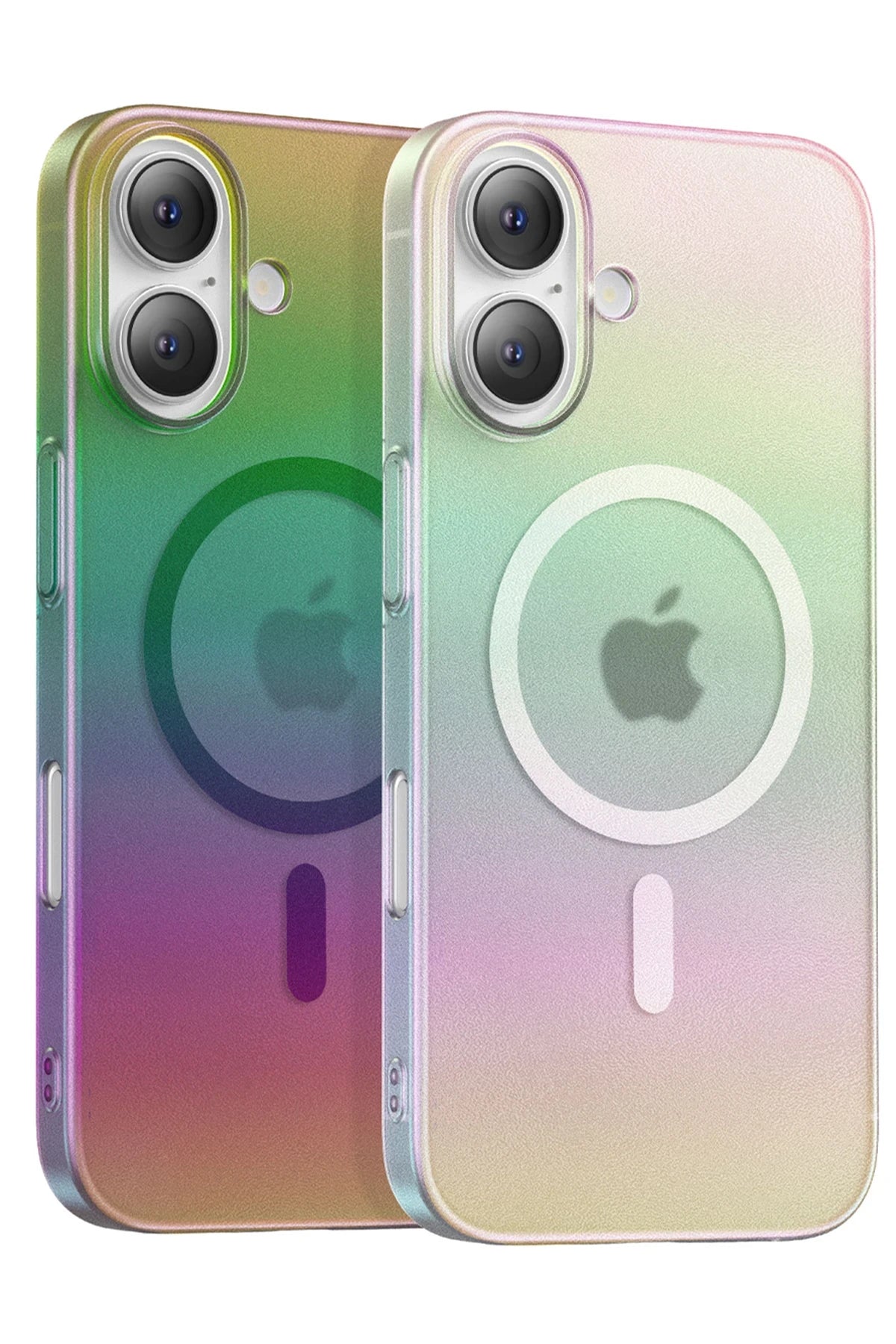Keephone Apple iPhone 16 Fantasia Gökkuşağı Magsafe Kılıf - Siyah