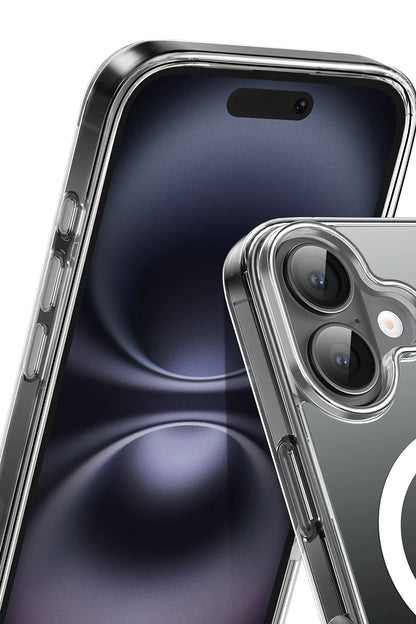 Keephone Apple iPhone 16 Hybrid Pro Magsafe Kılıf - Şeffaf